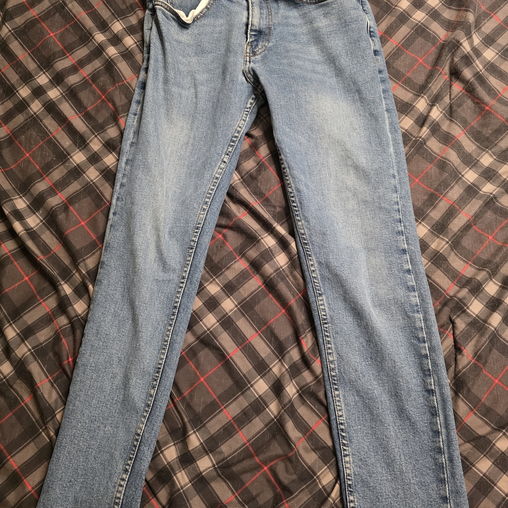 Zara Light Blue Straight Leg Jeans